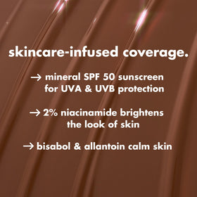 e.l.f. Halo Glow Skin Tint SPF 50, 15 Deep Cool with applicator
