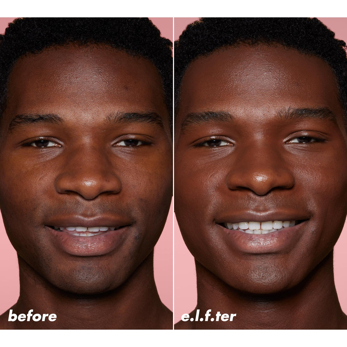 e.l.f. Halo Glow Skin Tint SPF 50 application on model