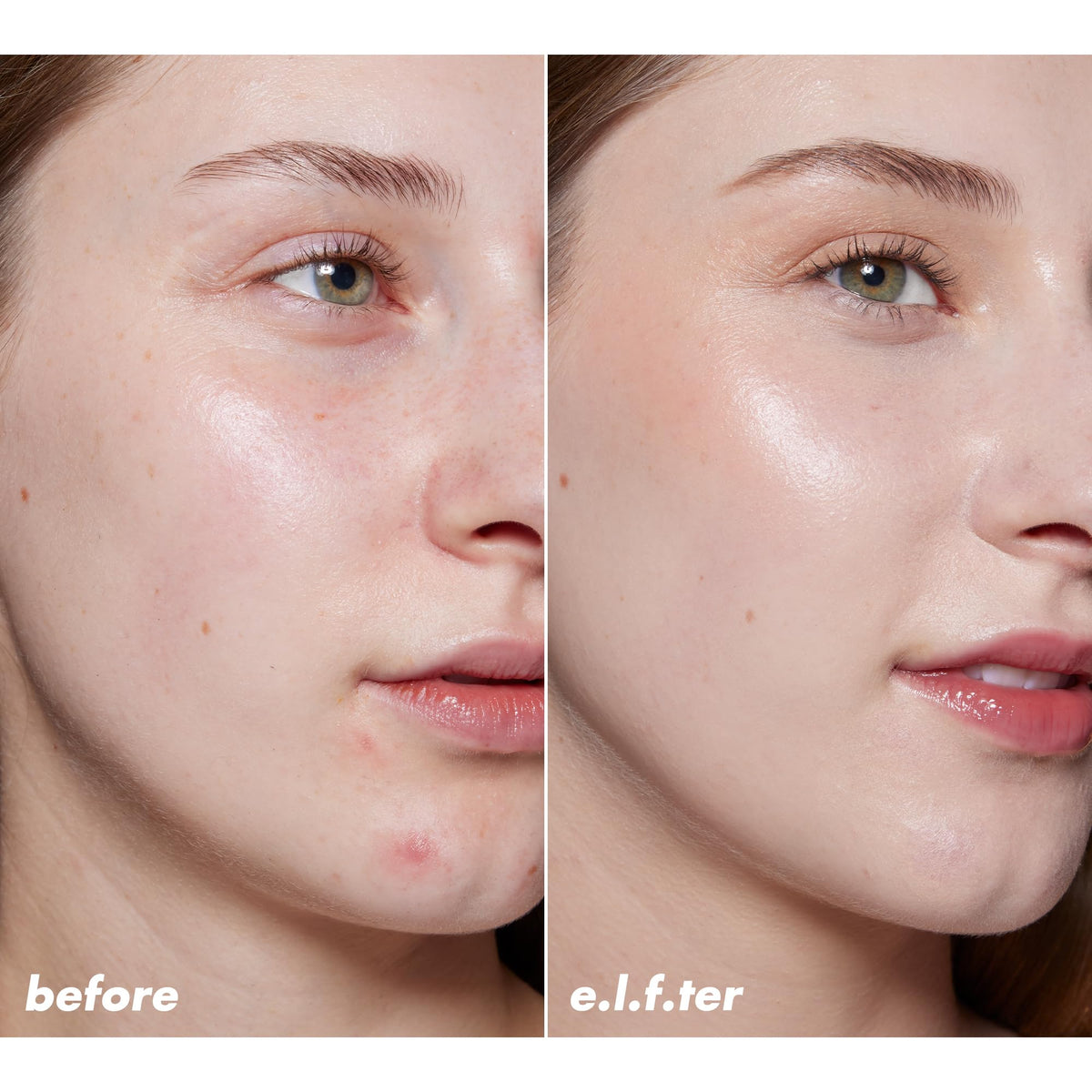 e.l.f. Halo Glow Skin Tint SPF 50 Fair Neutral application on model