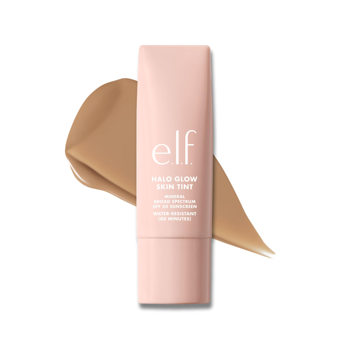 e.l.f. Halo Glow Skin Tint SPF 50 front view with packaging