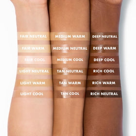e.l.f. Halo Glow Skin Tint SPF 50 with makeup tools
