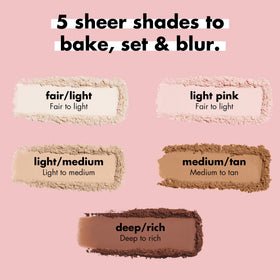 e.l.f. Halo Glow Soft Focus Setting Powder application with brush