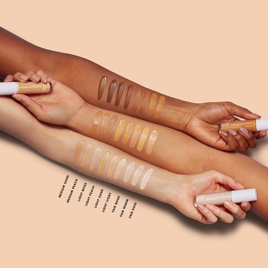 e.l.f. Hydrating Camo Concealer Fair Rose shade comparison