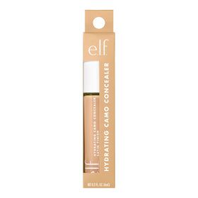 e.l.f. Hydrating Camo Concealer Medium Warm with makeup brush