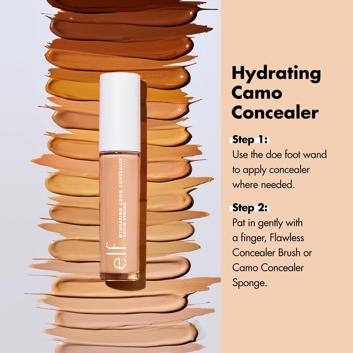e.l.f. Hydrating Camo Concealer Rich Ebony applicator tip