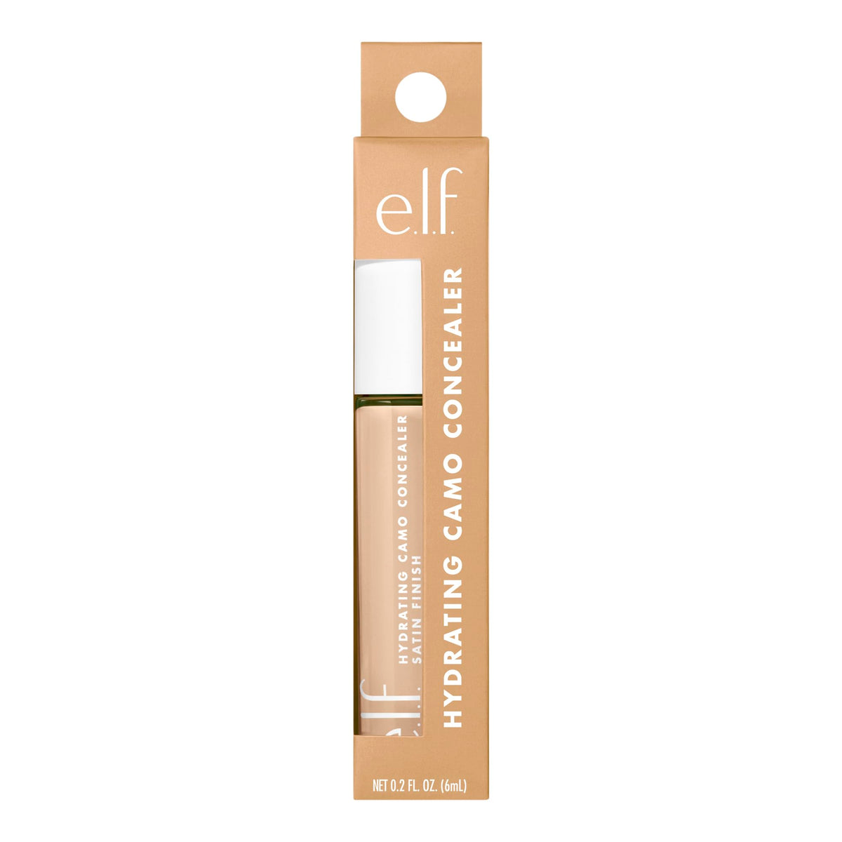 e.l.f. Hydrating Satin Camo Concealer Medium Beige on vanity setup