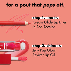 e.l.f. Jelly Pop Glow Reviver Lip Oil applied on lips