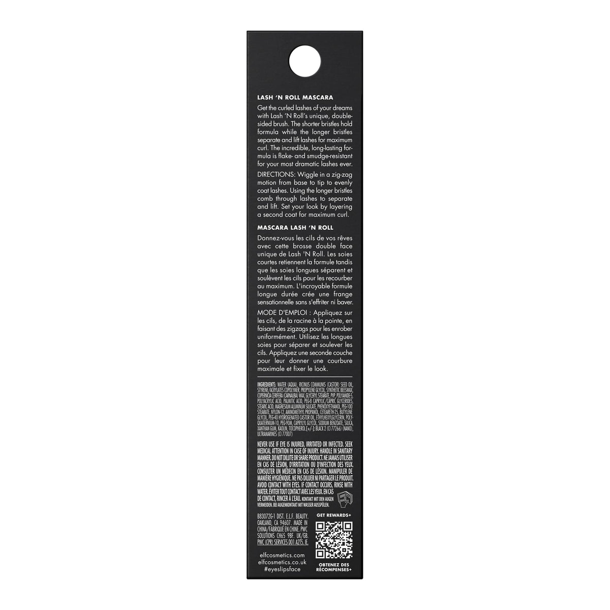 e.l.f. Lash 'N Roll Mascara Pitch Black in lifestyle setting