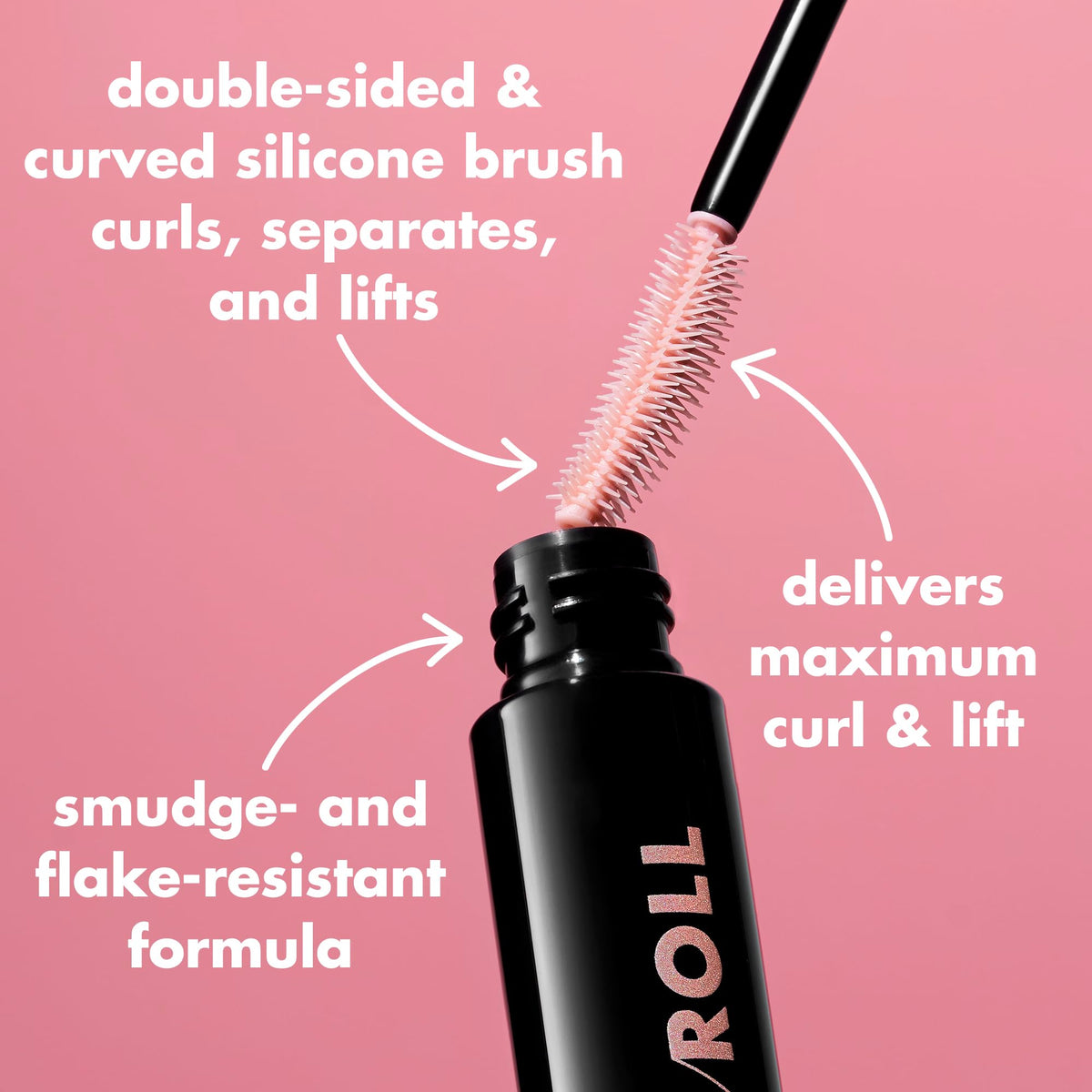 e.l.f. Lash 'N Roll Mascara side view showing brush