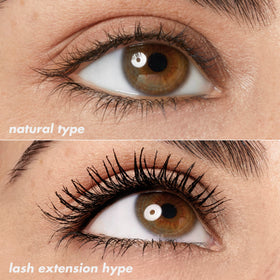 e.l.f. Lash XTNDR Mascara Pitch Black application on lashes