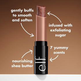 e.l.f. Lip Exfoliator Coffee Scented texture on lips