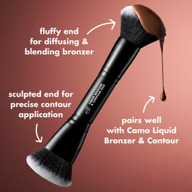 e.l.f. Liquid Bronzer & Contour Duo Brush sculpted end close-up