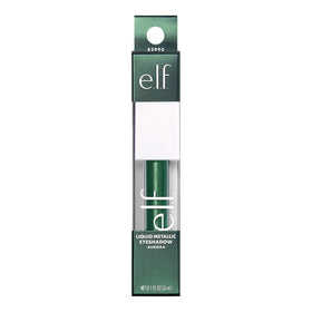 e.l.f. Liquid Metallic Eyeshadow Aurora on makeup table