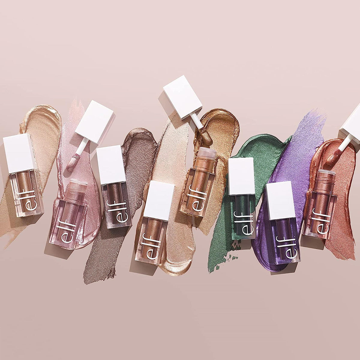 e.l.f. Liquid Metallic Eyeshadow Supernova with other makeup products