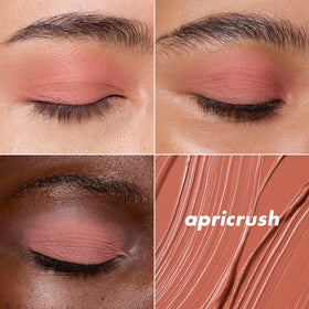 e.l.f. Liquid Velvet Eyeshadow Apricrush application on eyelids