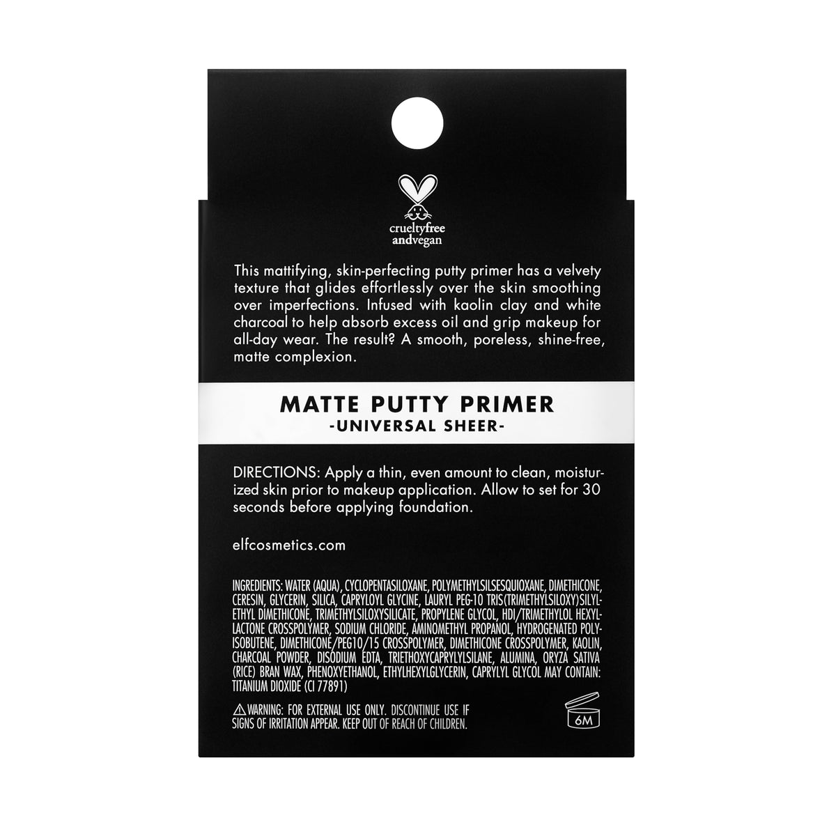 e.l.f. Matte Putty Primer 0.74 Oz packaging