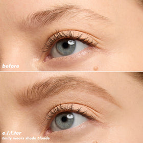 e.l.f. Micro-Fine Brow Pencil Blonde on a makeup table