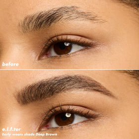 e.l.f. Micro-Fine Brow Pencil Deep Brown application on skin