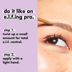 e.l.f. Micro-Fine Brow Pencil Taupe applied on brows