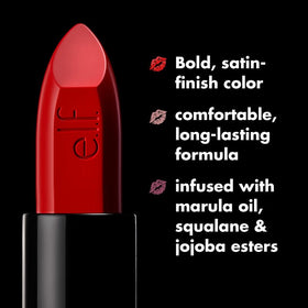 e.l.f. O Face Satin Lipstick Dirty Talk shade comparison