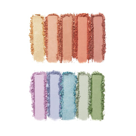 e.l.f. Perfect 10 Eyeshadow Palette open showing ten colourful shades