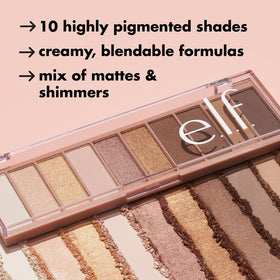 e.l.f. Perfect 10 Eyeshadow Palette packaging details