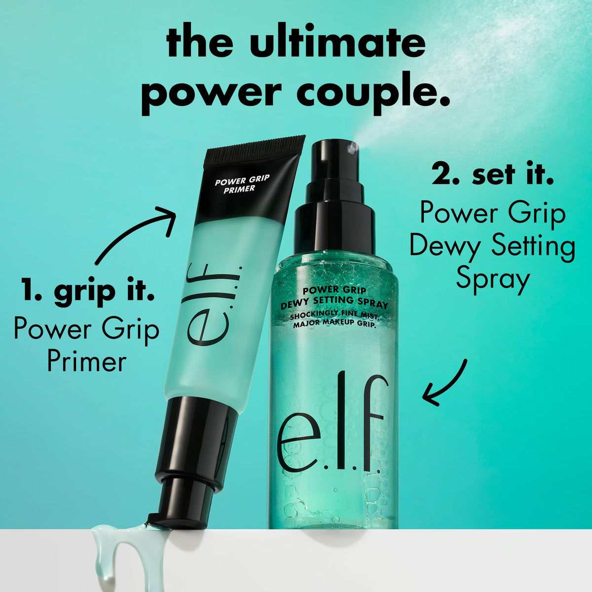 e.l.f. Power Grip Dewy Setting Spray packaging details