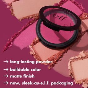 e.l.f. Primer-Infused Blush application with brush