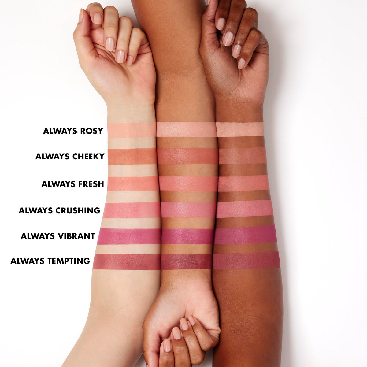 e.l.f. Primer-Infused Matte Blush Always Fresh swatch on skin
