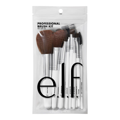 e.l.f. Professional 12-Piece Makeup Brush Set front view
