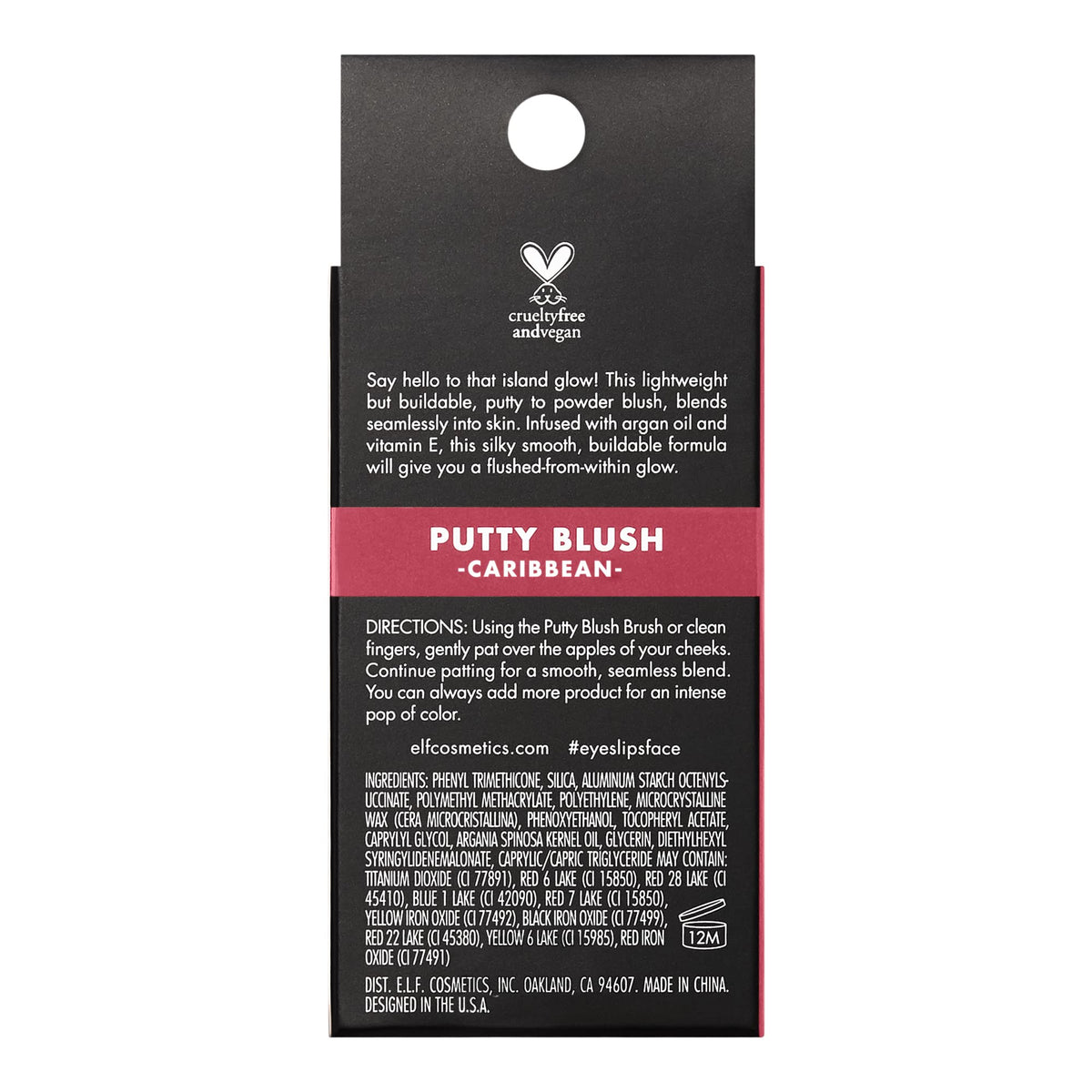 e.l.f. Putty Blush Caribbean in natural light