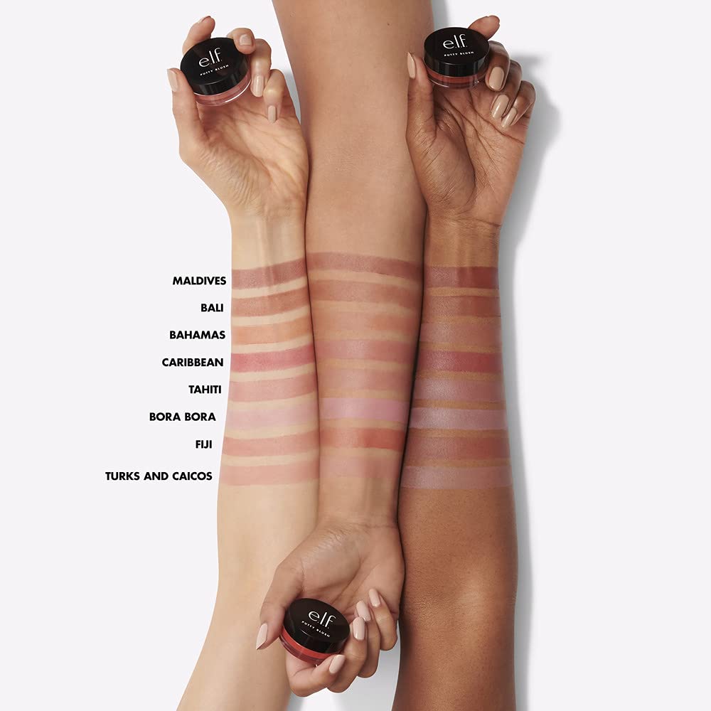 e.l.f. Putty Blush Tahiti 10g swatch on skin