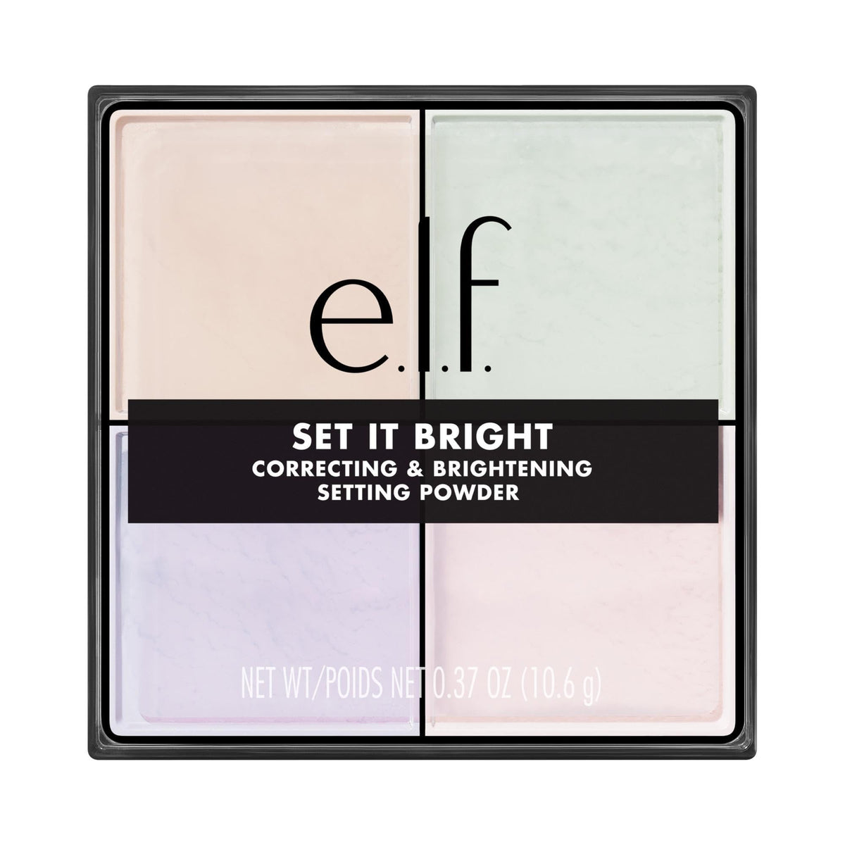 e.l.f. Set it Bright Powder Quad Fair front view with four shades