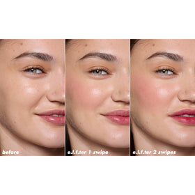 e.l.f. Sheer For It Blush Tint Left On Red applied on lips