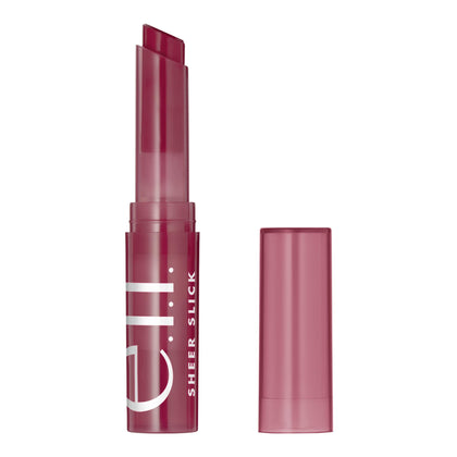 e.l.f. Sheer Slick Lipstick Black Cherry front view