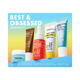 e.l.f. SKIN Best & Obsessed Skincare Kit front view with all products