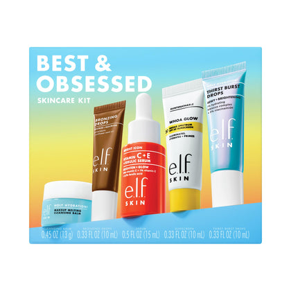 e.l.f. SKIN Best & Obsessed Skincare Kit front view with all products