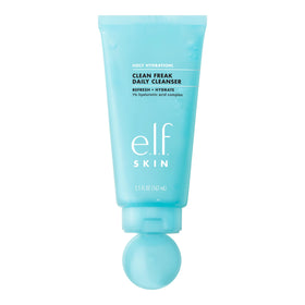 e.l.f. SKIN Clean Freak Daily Cleanser side view showing gel texture