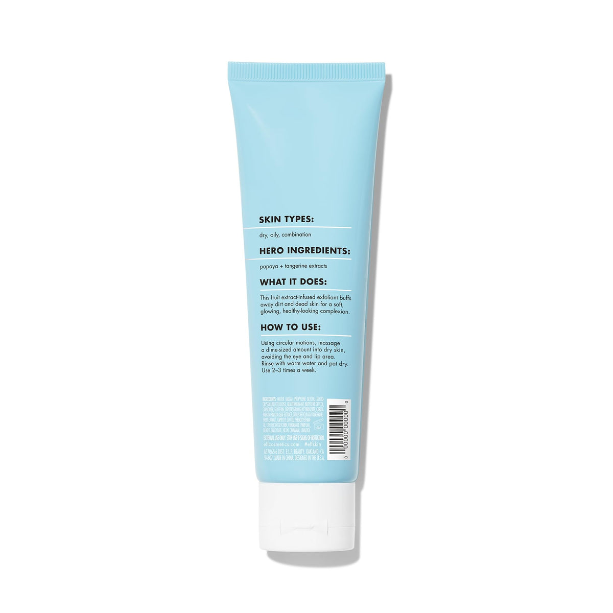 e.l.f. SKIN Gentle Peeling Exfoliant 110g with tangerine and papaya extracts