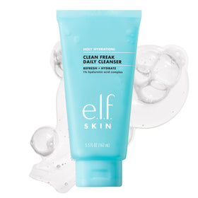 e.l.f. SKIN Holy Hydration! Clean Freak Daily Cleanser front view with packaging