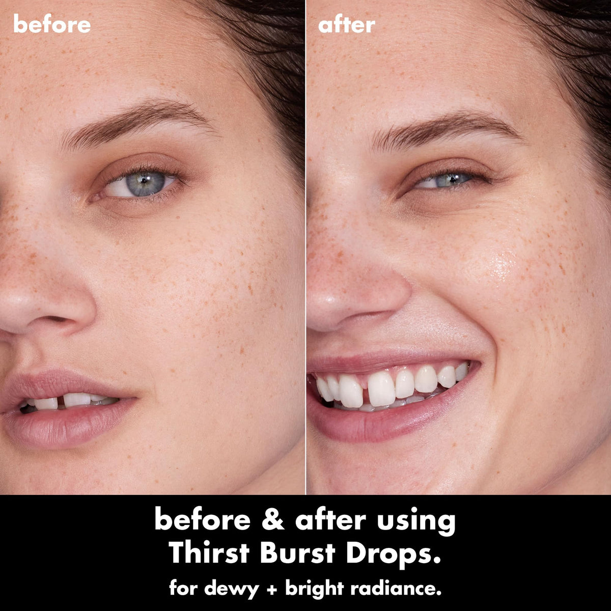e.l.f. SKIN Holy Hydration! Thirst Burst Drops Mini Serum applied on skin