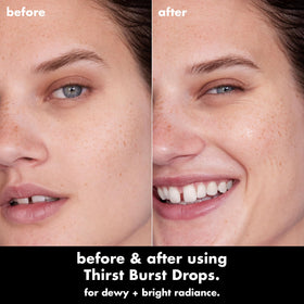 e.l.f. SKIN Holy Hydration! Thirst Burst Drops Mini Serum applied on skin