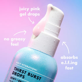 e.l.f. SKIN Holy Hydration! Thirst Burst Drops Mini Serum bottle with pump