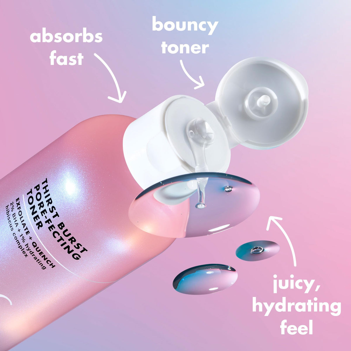 e.l.f. SKIN Thirst Burst Toner with hibiscus flowers