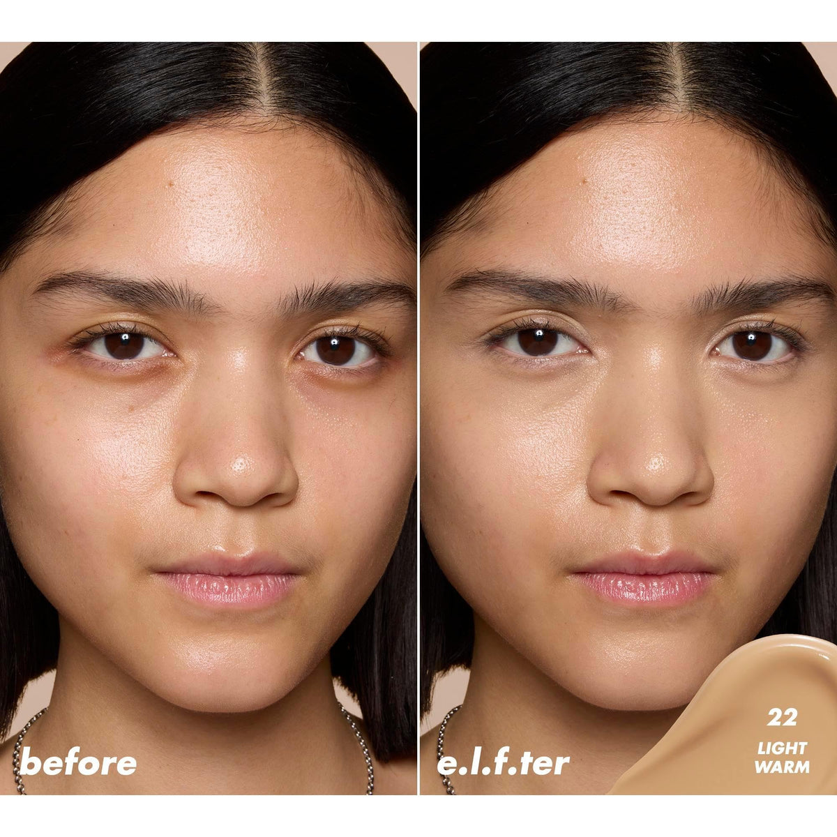 e.l.f. Soft Glam Satin Concealer 10g swatch on skin