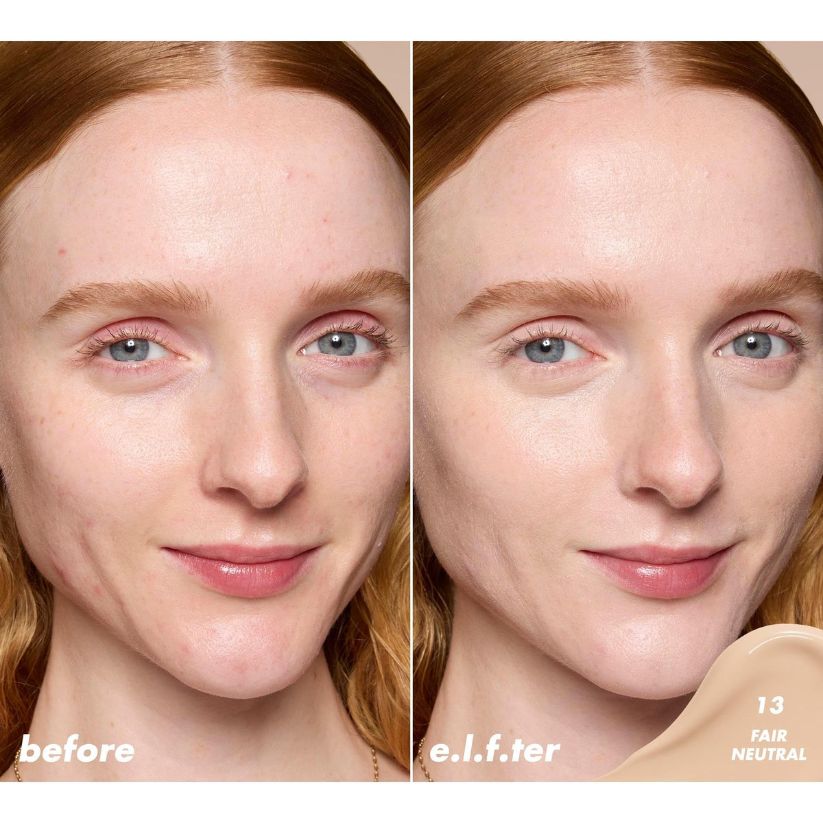 e.l.f. Soft Glam Satin Concealer 13 Fair Neutral swatch on skin