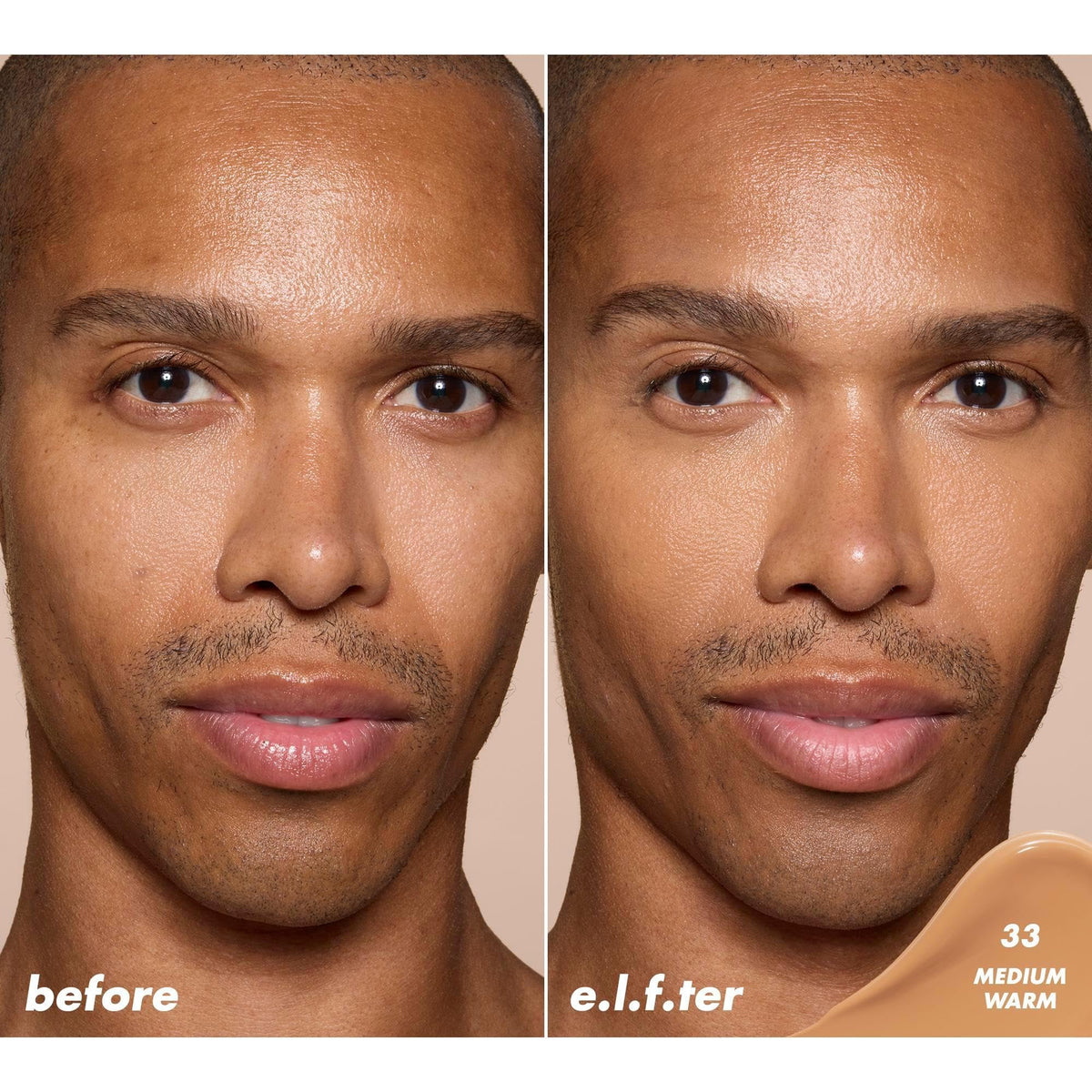 e.l.f. Soft Glam Satin Concealer 33 Medium Warm swatch on skin