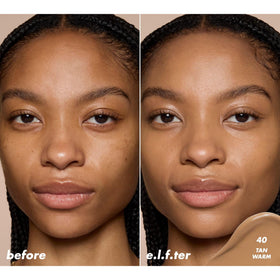 e.l.f. Soft Glam Satin Concealer 40 Tan Warm swatch on skin