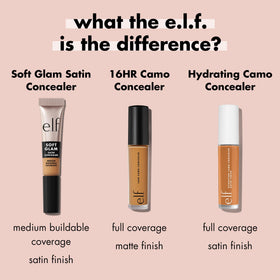 e.l.f. Soft Glam Satin Concealer 42 Tan Neutral application