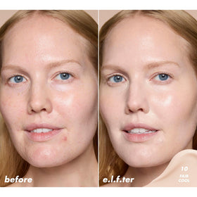 e.l.f. Soft Glam Satin Concealer in hand with natural light